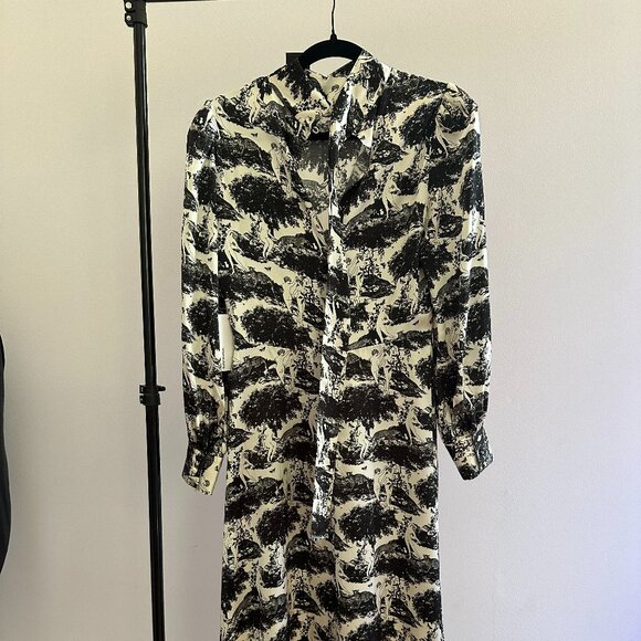 BNWT Reformation Maple Dress Elysian 100% Silk Size 8 - Picture 4 of 6